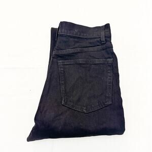 Reformation Liza Ultra High Rise Straight Jeans Black Dark Wash Size 26